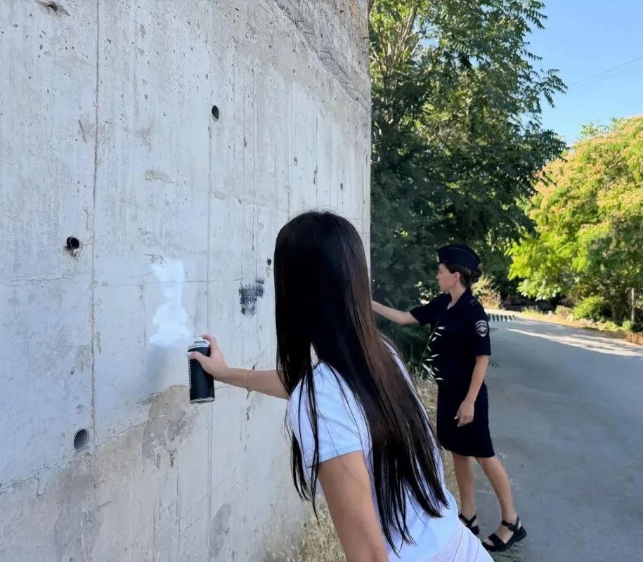 В Гагаринском районе Севастополя полицейские провели очередную акцию «Закрась опасность»
