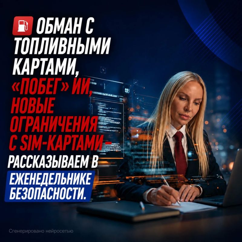 Обман с топливными картами, «побег» ИИ, новые ограничения в SIM-картами - рассказываем в Еженедельнике безопасности