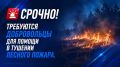 Требуются добровольцы для помощи в тушении лесного пожара