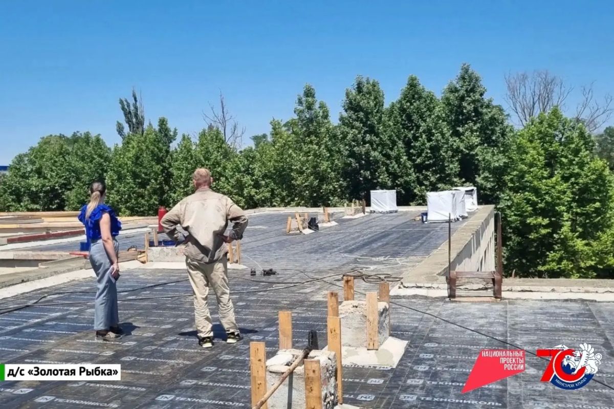 В Сакском районе продолжается строительство детского сада «Золотая рыбка»