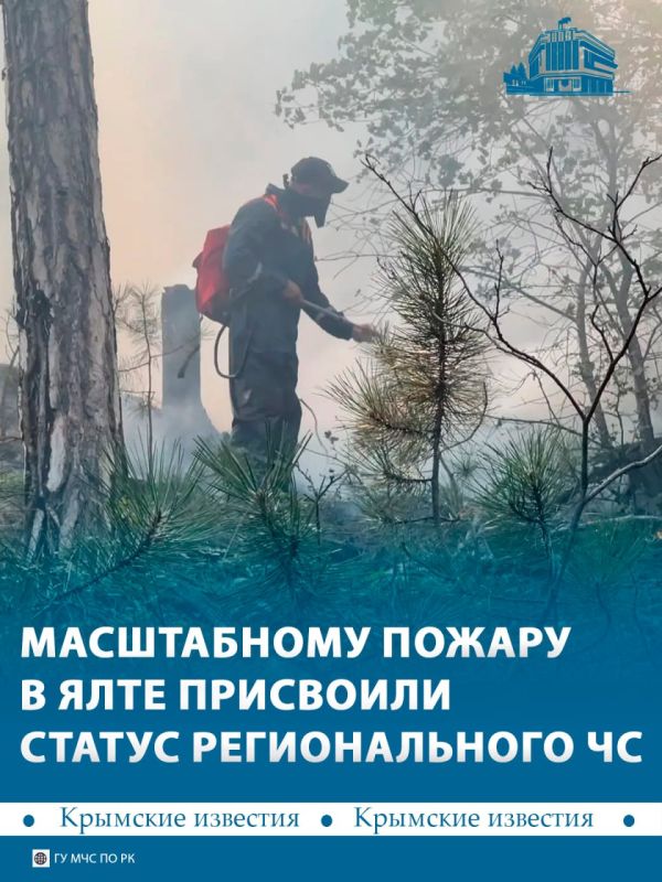 Лесному пожару в Ялте присвоили статус ЧС регионального характера