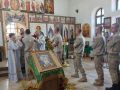 Воины-срочники присоединились к таинству Причастия в храме посёлка Кировское