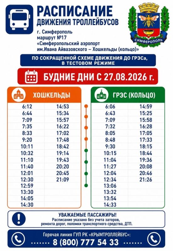 В Симферополе вновь начнет ходить троллейбус №17 В Симферополе вновь начнет ходить троллейбус №17
