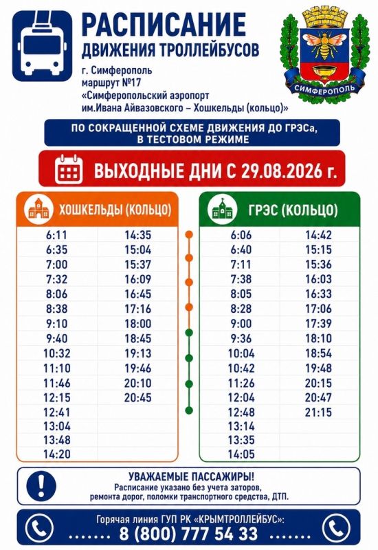 В Симферополе вновь начнет ходить троллейбус №17 В Симферополе вновь начнет ходить троллейбус №17