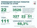 За прошедшие сутки в России потушено 22 лесных пожара в 8 регионах