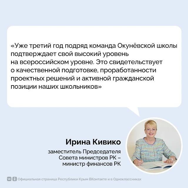 Крымский проект ШкИБ победил в X Всероссийском конкурсе проектов инициативного бюджетирования Крымский проект ШкИБ победил в X Всероссийском конкурсе проектов инициативного бюджетирования