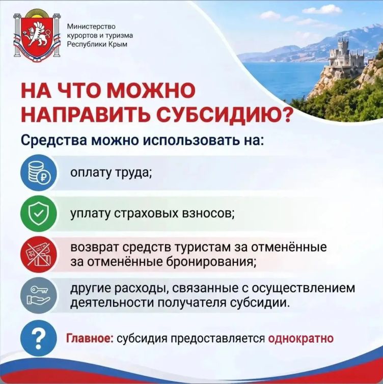 Утвержден порядок федеральных выплат в размере трех МРОТ крымскому турбизнесу Утвержден порядок федеральных выплат в размере трех МРОТ крымскому турбизнесу