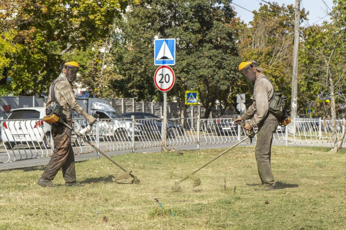 В Симферополе продолжается покос городских территорий