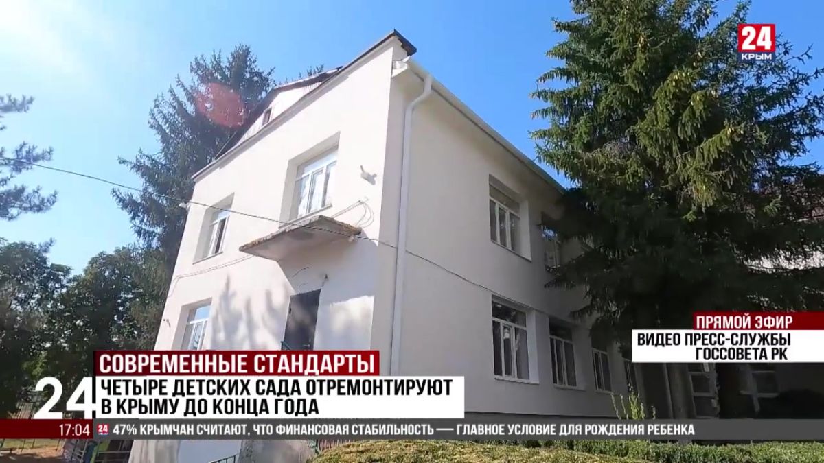 Четыре детских сада отремонтируют в Крыму до конца года