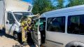 В Крыму микроавтобус столкнулся с грузовиком