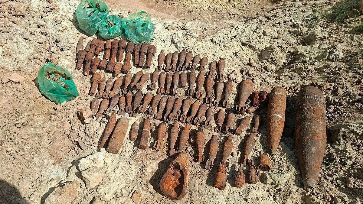 Мины, гранаты и снаряды: в Крымском районе ликвидировали арсенал времен войны
