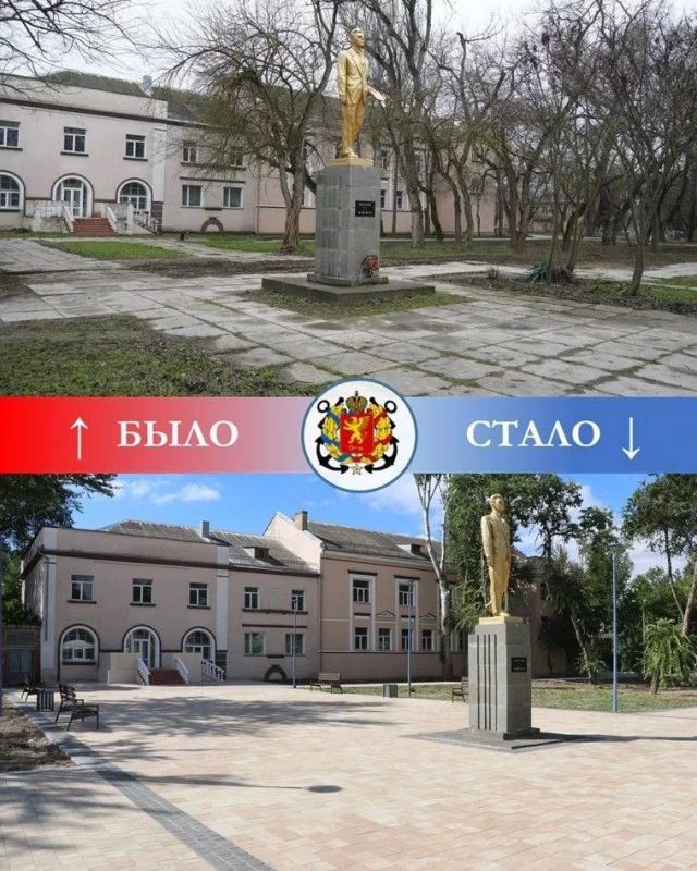 В Керчи завершены работы по благоустройству общественной территории, прилегающей к политеху в районе остановки «Фабрика-кухня»