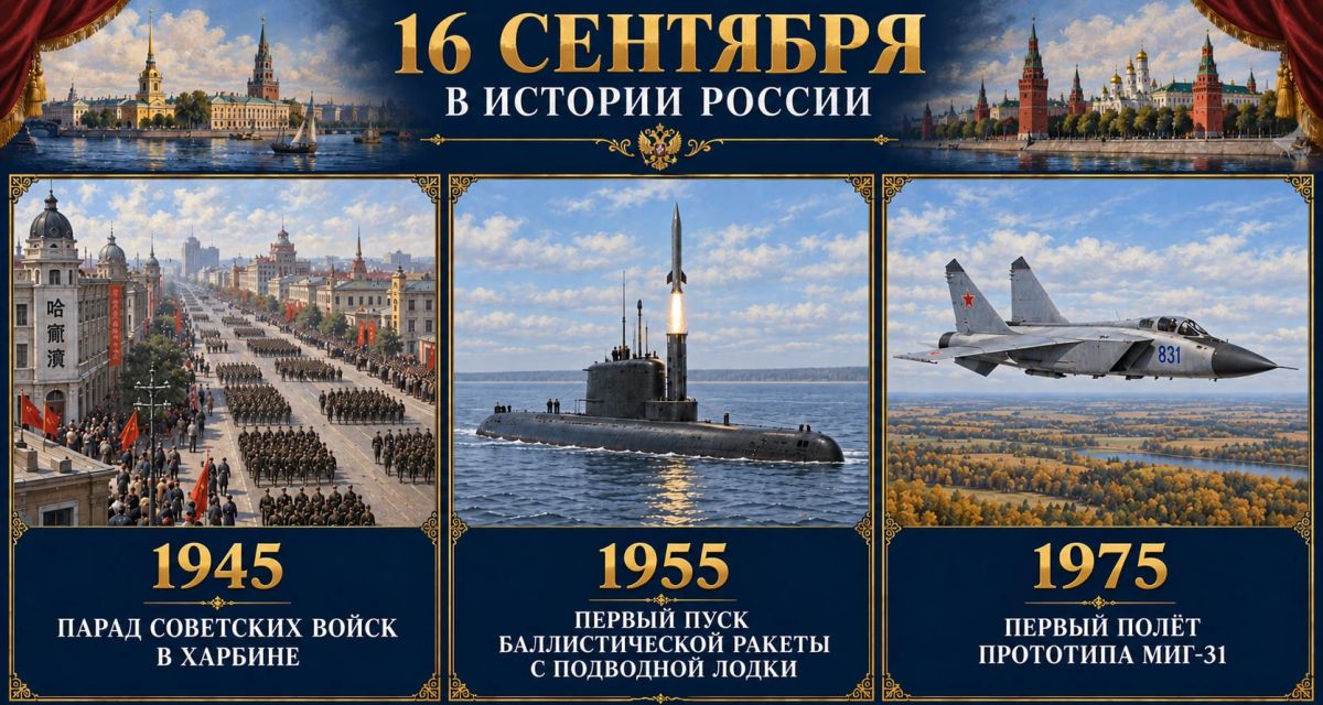 16 сентября в истории России 16 сентября в истории России