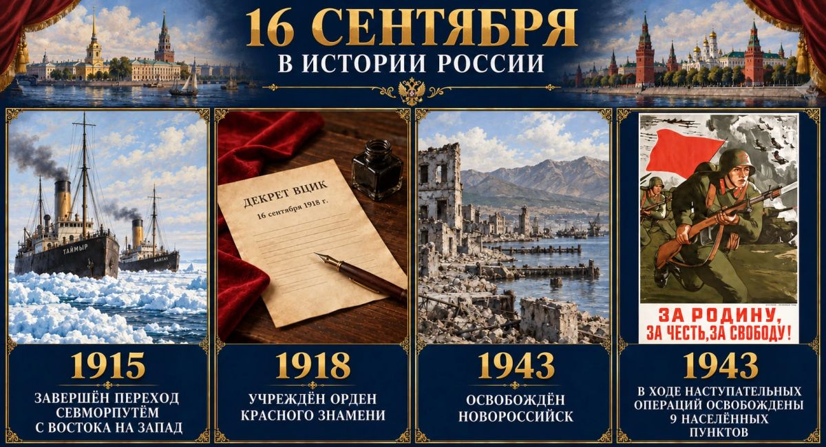 16 сентября в истории России 16 сентября в истории России