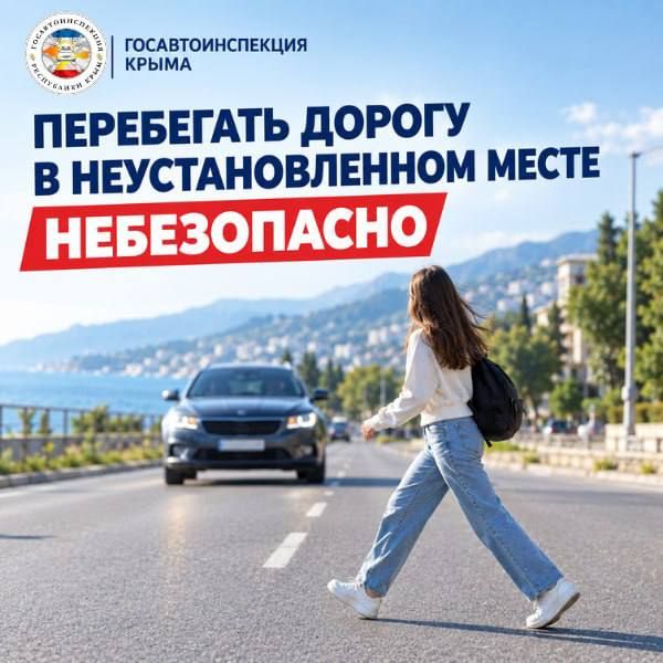ПЕРЕБЕГАТЬ ДОРОГУ В НЕУСТАНОВЛЕННОМ МЕСТЕ НЕБЕЗОПАСНО