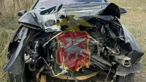 Машина всмятку: в Крыму подросток на иномарке врезался в дерево