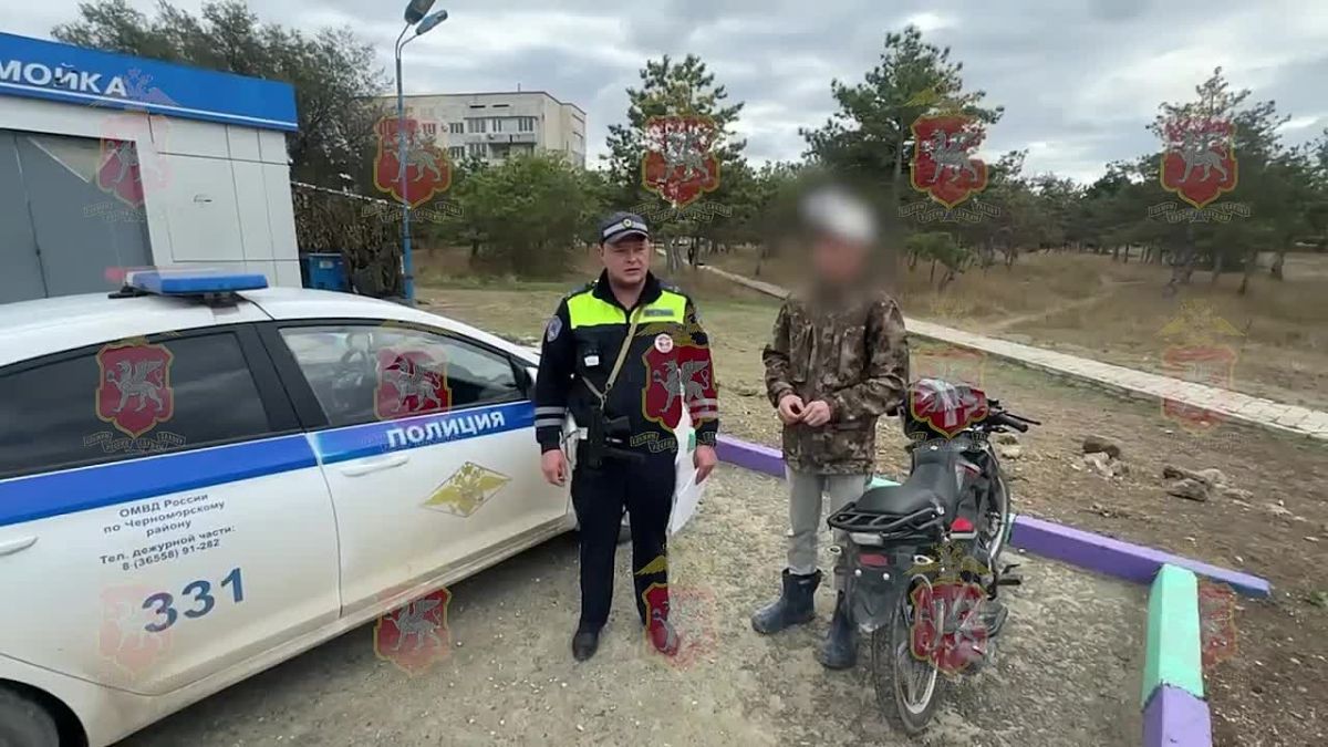 Госавтоинспекция Черноморского района пресекла грубое нарушение ПДД несовершеннолетним водителем