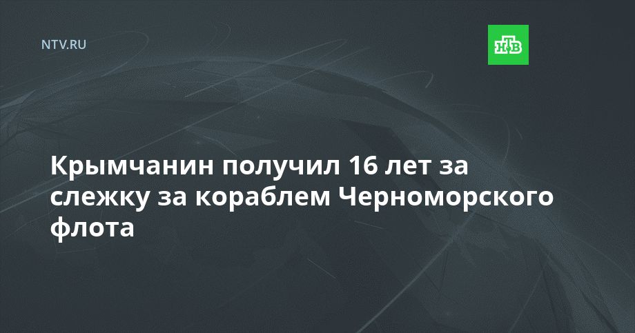 Крымчанин получил 16 лет за слежку за кораблем Черноморского флота