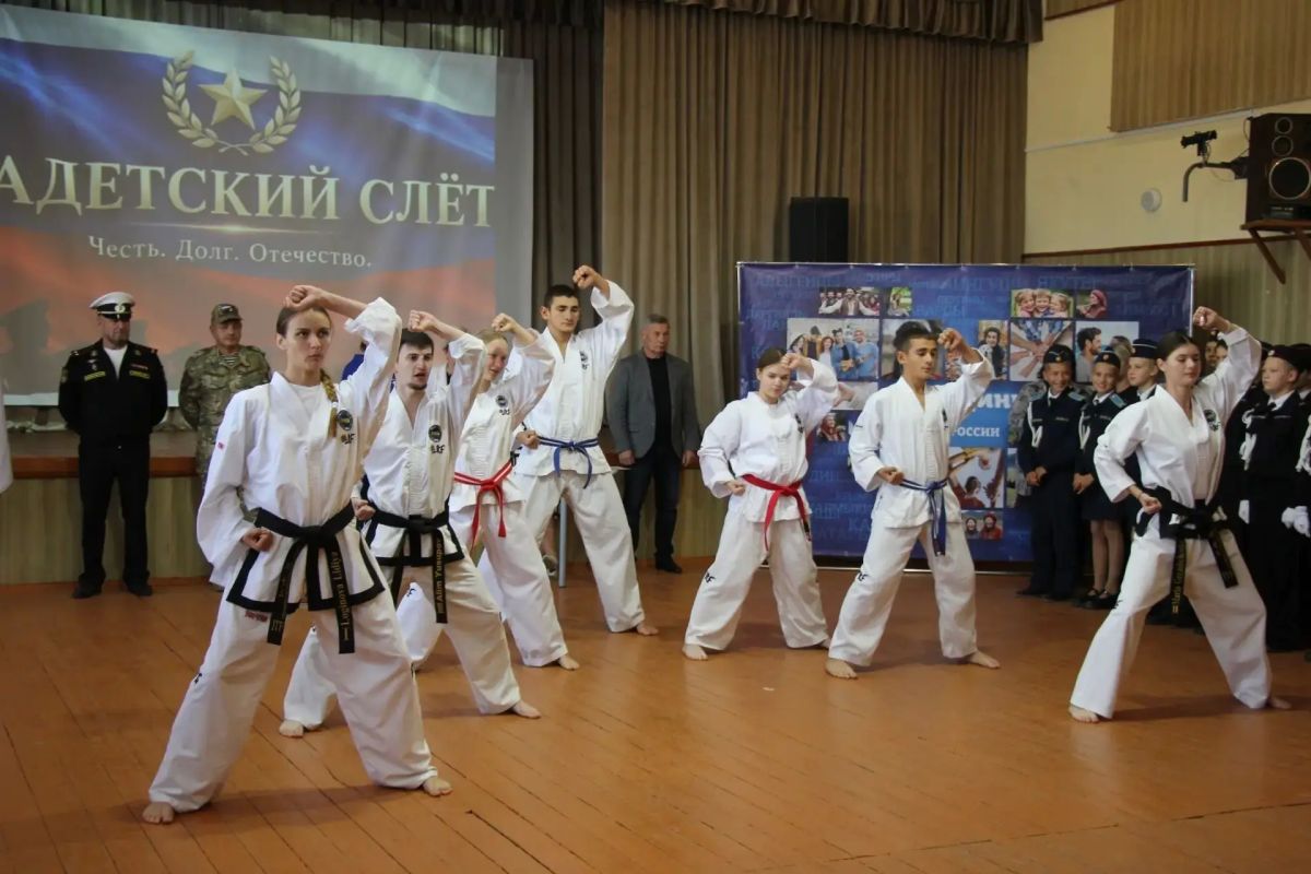 На базе Новоандреевской школа прошел 8-й районный слёт кадетских классов