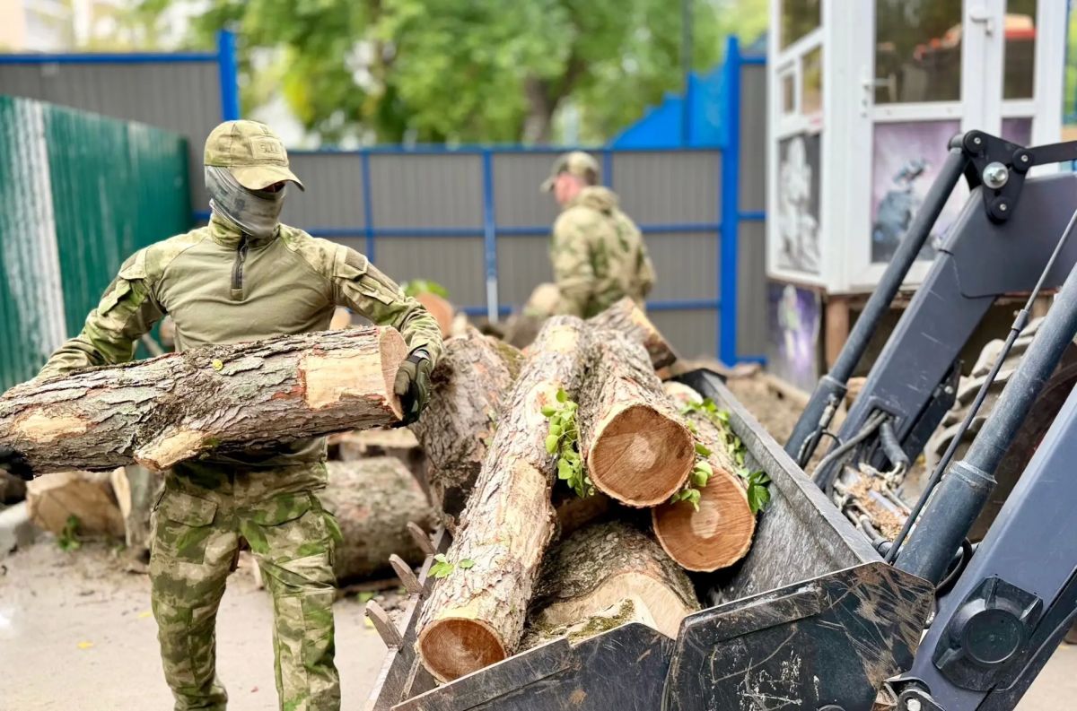 Передаём тепло: четвёртый год дрова из парков Симферополя согревают бойцов СВО