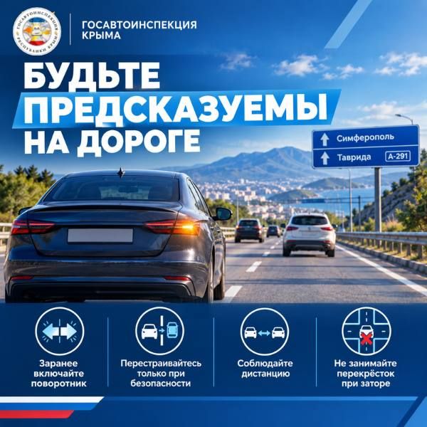 БУДЬТЕ ПРЕДСКАЗУЕМЫ НА ДОРОГЕ