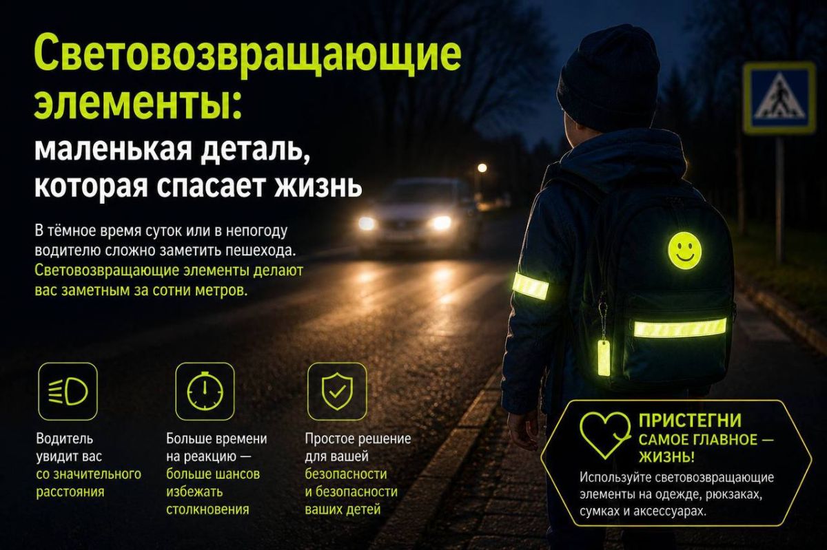 Световозвращающие элементы: маленькая деталь, которая спасает жизнь