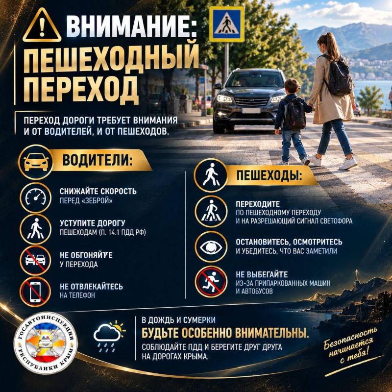 ВНИМАНИЕ: ПЕШЕХОДНЫЙ ПЕРЕХОД