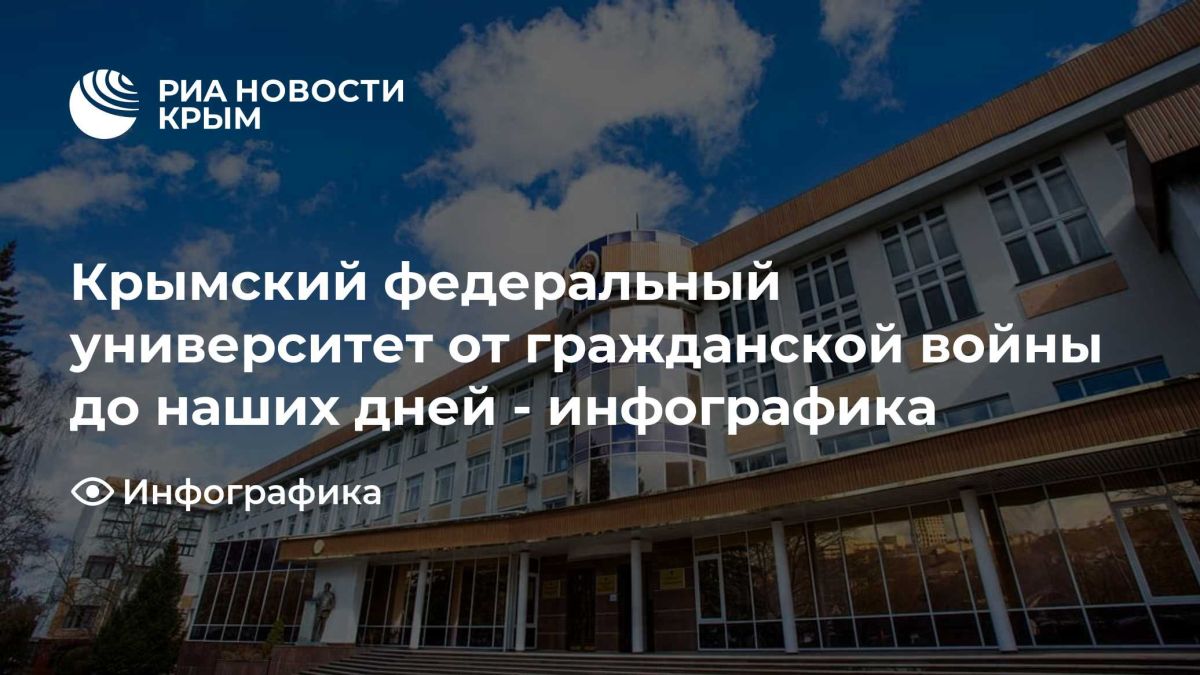 Крымский федеральный университет от гражданской войны до наших дней - инфографика