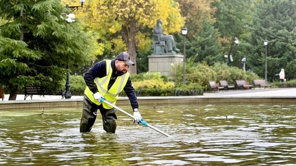 В Симферополе фонтаны ушли в "зимнюю спячку"