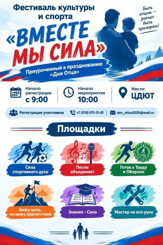 Фестиваля культуры и спорта «ВМЕСТЕ МЫ СИЛА»