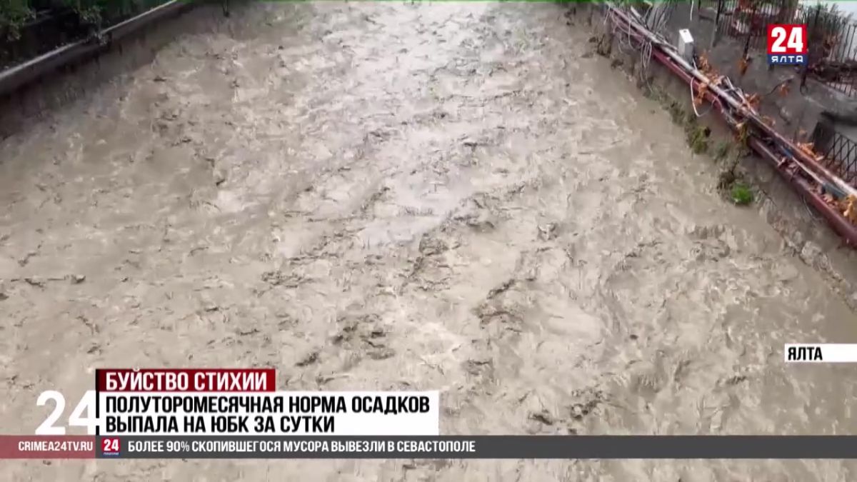 За сутки на Южнобережье выпала полуторамесячная норма осадков
