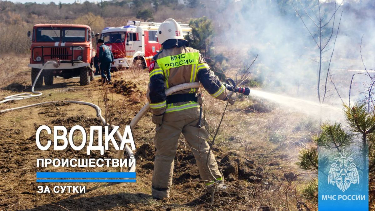 #ЧТОВЧЕРАПРОИЗОШЛО. За минувшие сутки пожарно-спасательные подразделения ГУ МЧС России по Республике Крым реагировали на: 3 пожара, из них: - 2 в жилом секторе