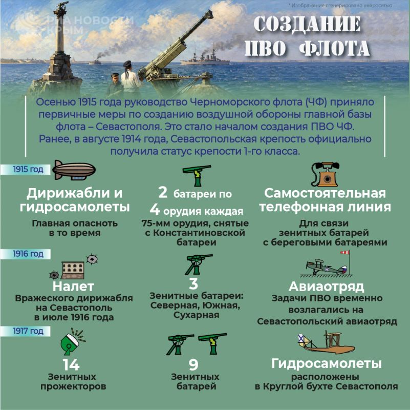 Защитники неба: осенью 1915 года началось создание ПВО Черноморского флота