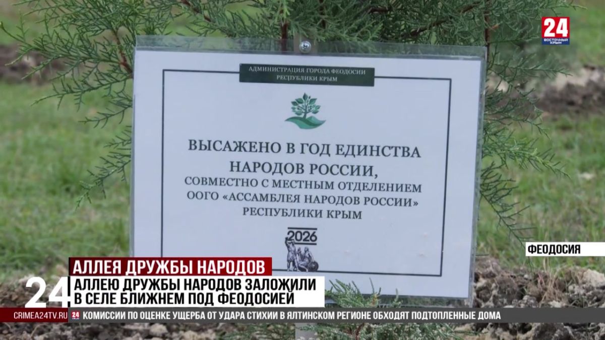 Аллею дружбы народов заложили в селе Ближнем под Феодосией