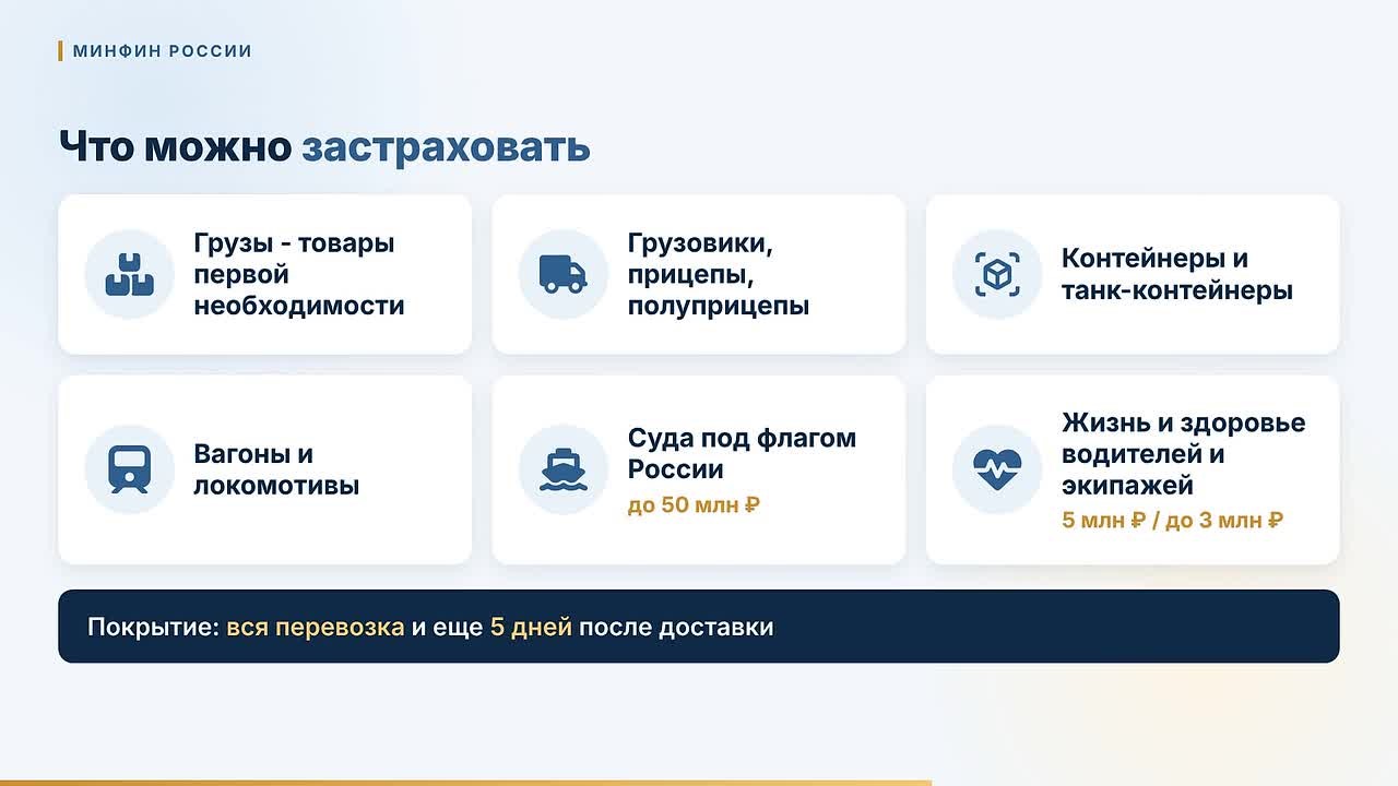 О механизме страхования военных рисков с государственной поддержкой при грузоперевозках можно ознакомится в информационном видеоролике, подготовленном Министерством финансов Республики Крым