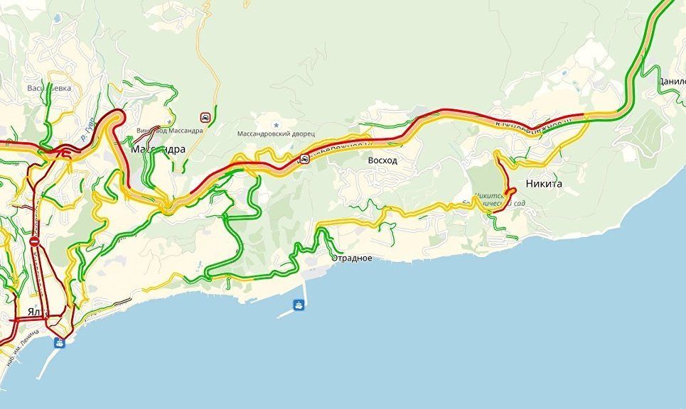 Объездная дорога вокруг алушты. Ялта пробки Южнобережное шоссе. Ялта Южнобережное шоссе 38 на карте. Трасса в объезд Алушты. Пробки в Ялте.