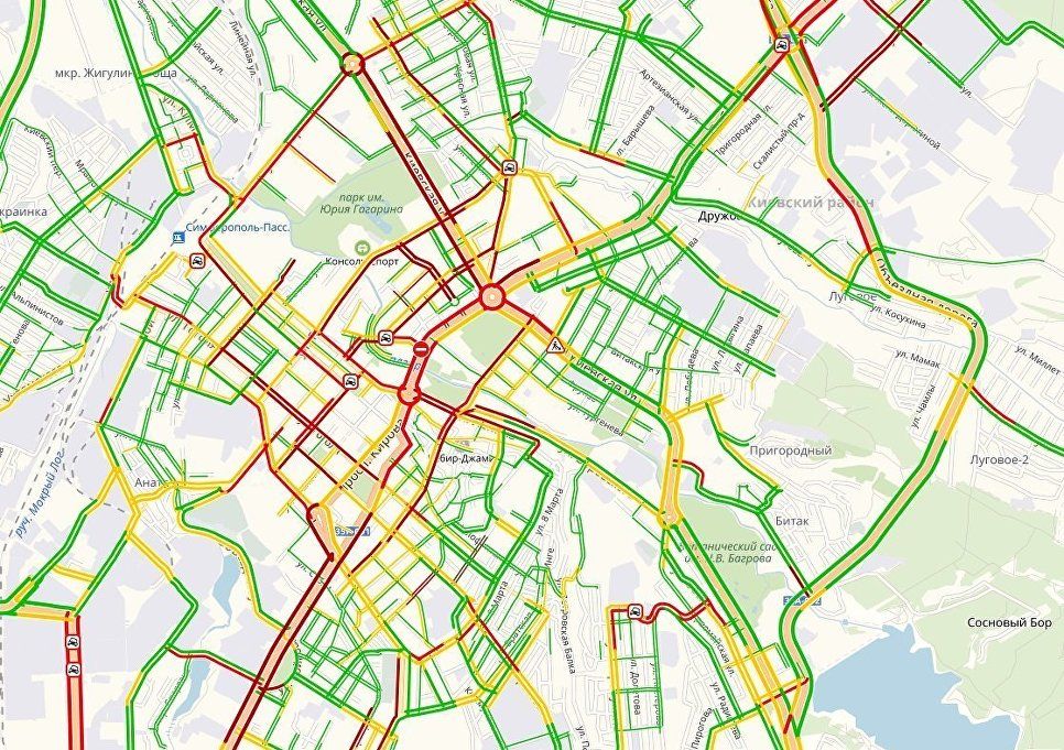 Карта пробок севастополь онлайн