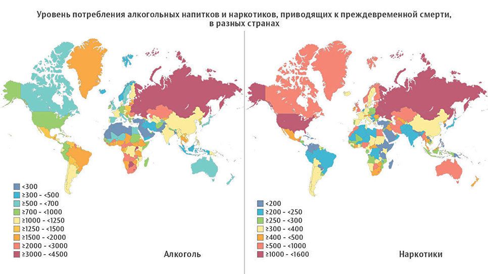 Карта алкоголя мира