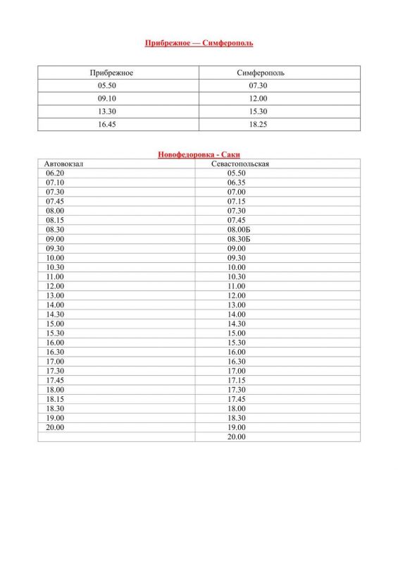 Расписание автобусов Симферополя
