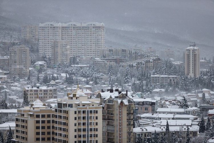 Пейзажи зимней Алушты