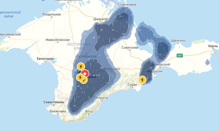 Карта дождей крыма