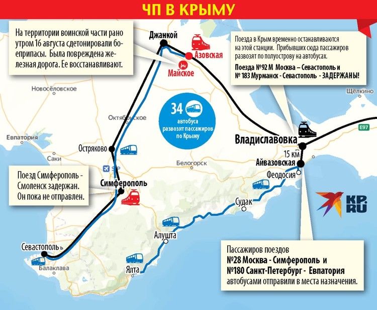 После взрывов в Майском под Джанкоем в Крыму ввели режим ЧС