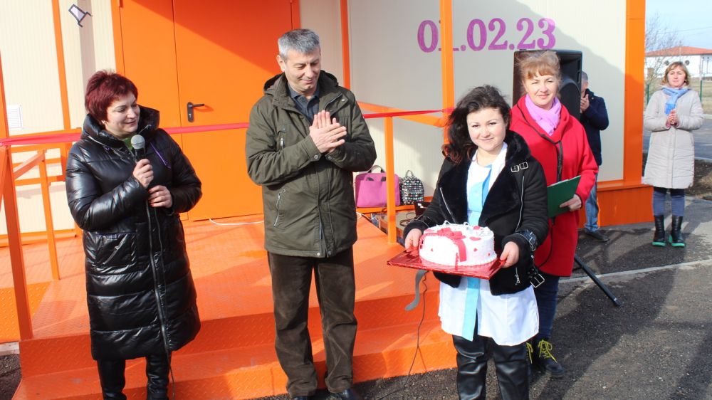 В с. Лечебное Белогорского района состоялось торжественное открытие нового модульного фельдшерско-акушерского пункта