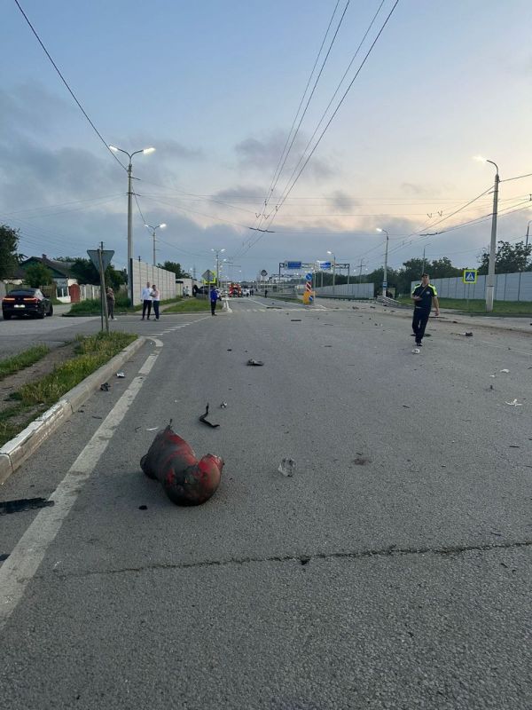 Взорвался баллон в машине