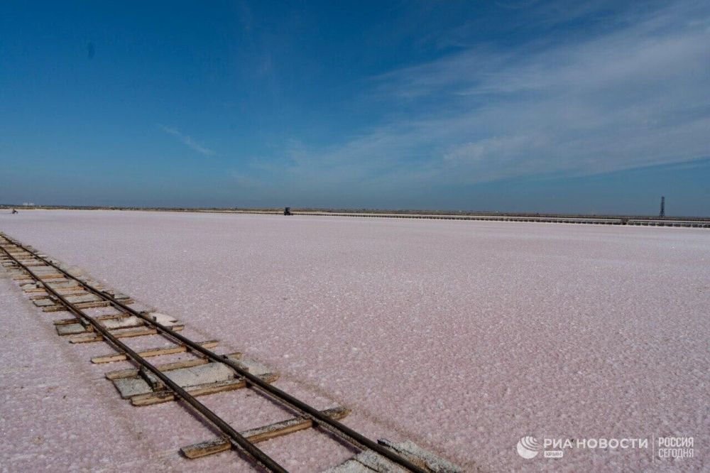 Пахнет фиалками и солнцем: в Крыму началась уборка розовой морской соли